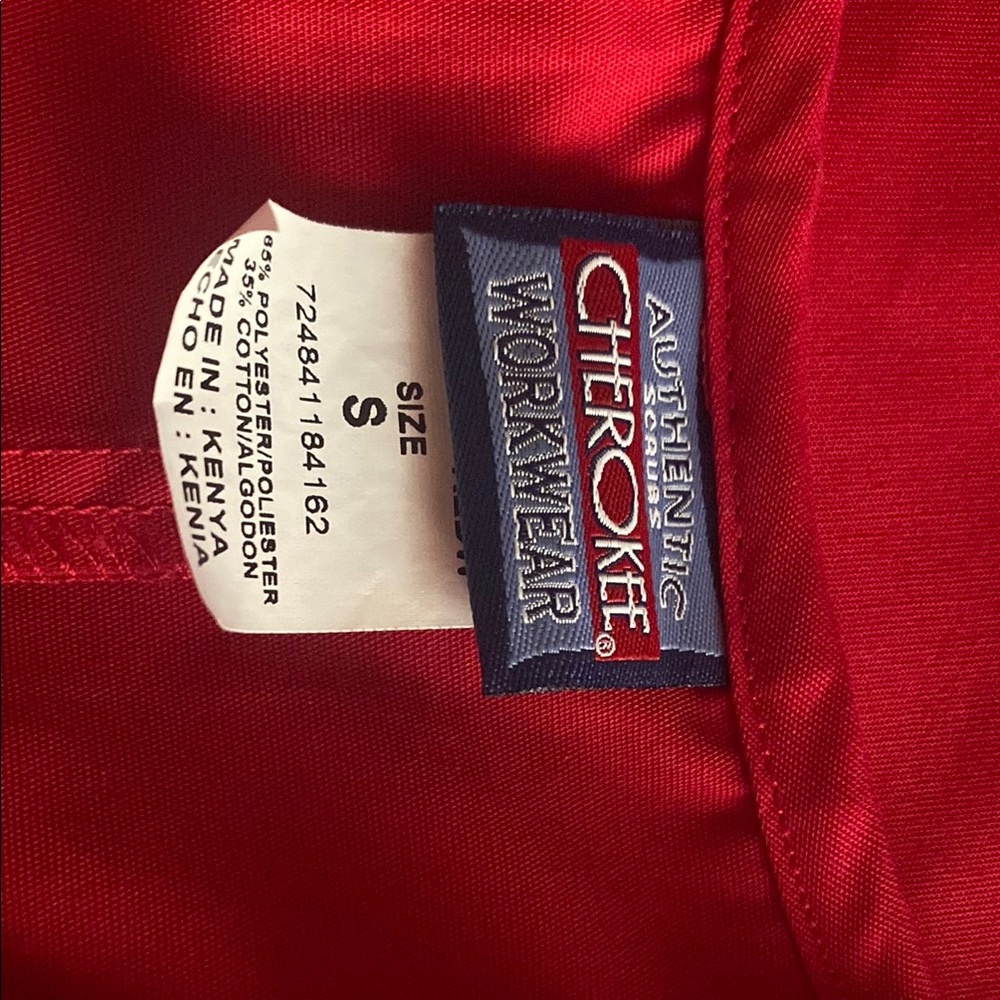 Cherokee Authentic Red Scrub Set - image 2